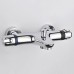 Hiendure Solid Brass Thermostatic Shower Mixer Valve Bar with Bathtub Faucet  Chromed Finished - B00V08XAF8